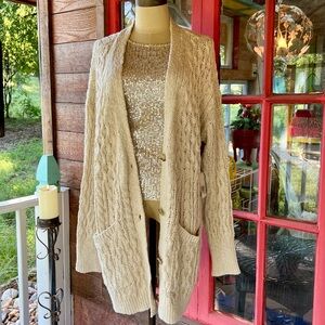 Lucky Brand Mixed Cable Cardigan
